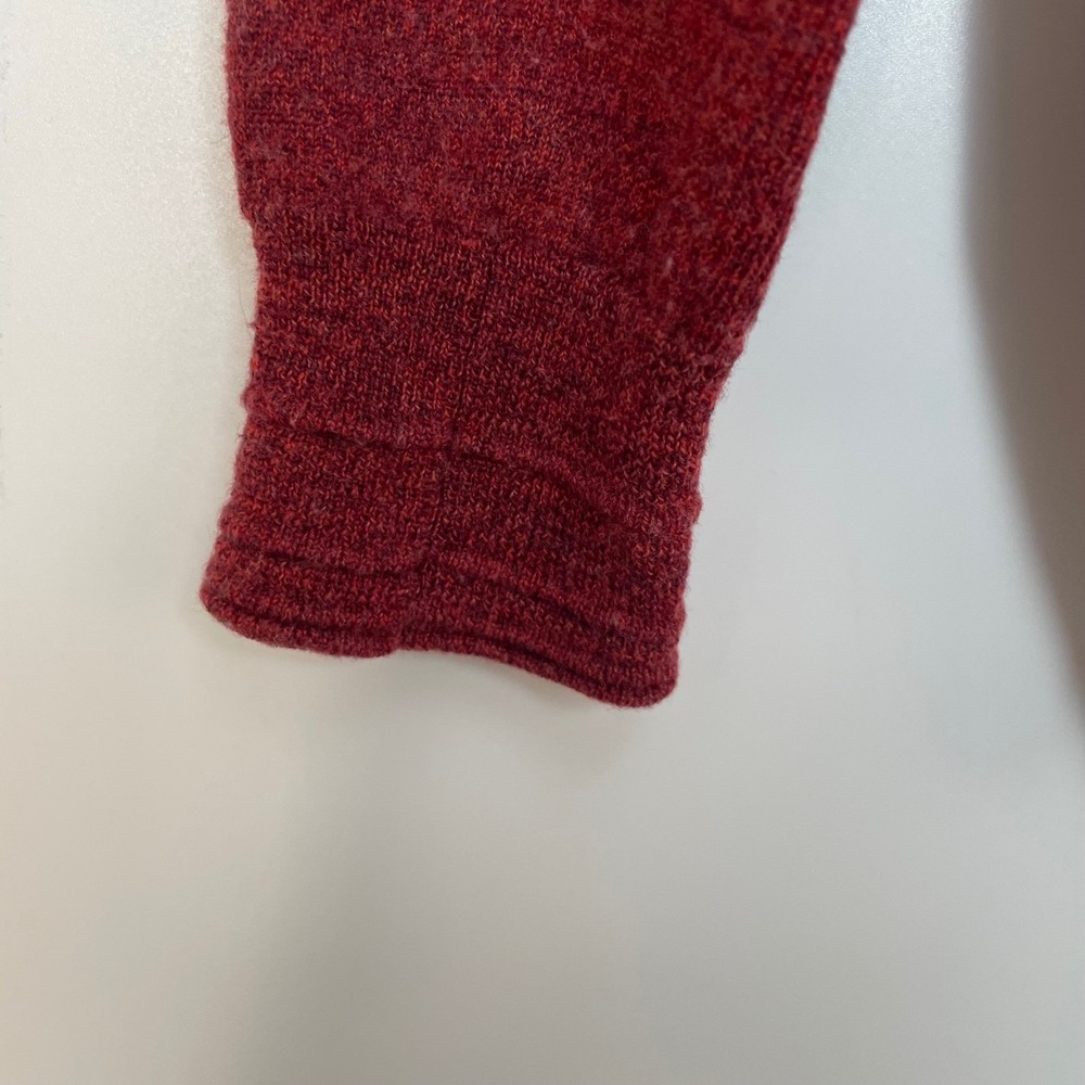 Tory Burch Women's Red Madeline V-Neck Merino Wool Cardigan Sweater Size XS - Picture 4 of 11